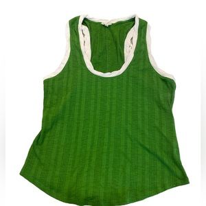 Pilcro by Anthropologie Green Tank Top/XL